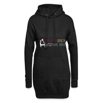 Retour dans les années 90 vintage skate - Sweat-shirt à capuche long Femme - noir - Devant