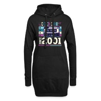 Légendaire 2001 21st Birthday Gift Hommes - Fun - Sweat-shirt à capuche long Femme - noir - Devant