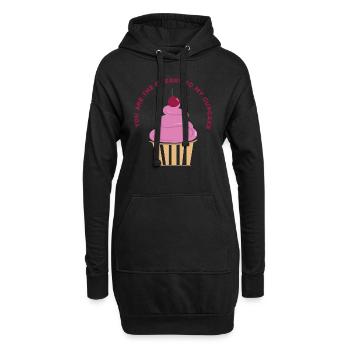 Cupcake - Vous êtes mes cerises - Déclaration d'amour - Sweat-shirt à capuche long Femme - noir - Devant
