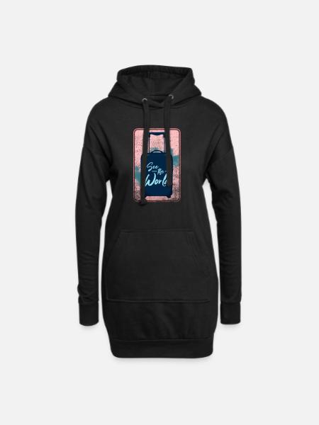 Voyage - Sweat-shirt à capuche long Femme - noir
