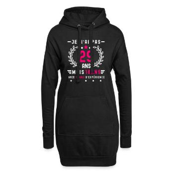 cadeau humour anniversaire 29 ans femme - Sweat-shirt à capuche long Femme - noir - Devant