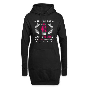 cadeau humour anniversaire 43 ans femme - Sweat-shirt à capuche long Femme - noir - Devant