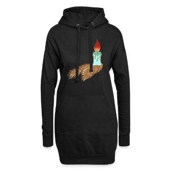 Christmascandle - Hoodie-Kleid - Schwarz - Vorne