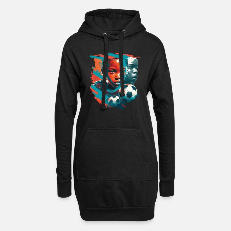 Regalo di calcio per ragazzi - Vestitino con cappuccio - nero