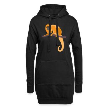 Wildtiere - Hoodie-Kleid - Schwarz - Vorne