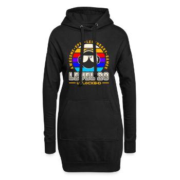 Level 29 - Sweat-shirt à capuche long Femme - noir - Devant