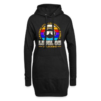 Level 65 - Sweat-shirt à capuche long Femme - noir - Devant