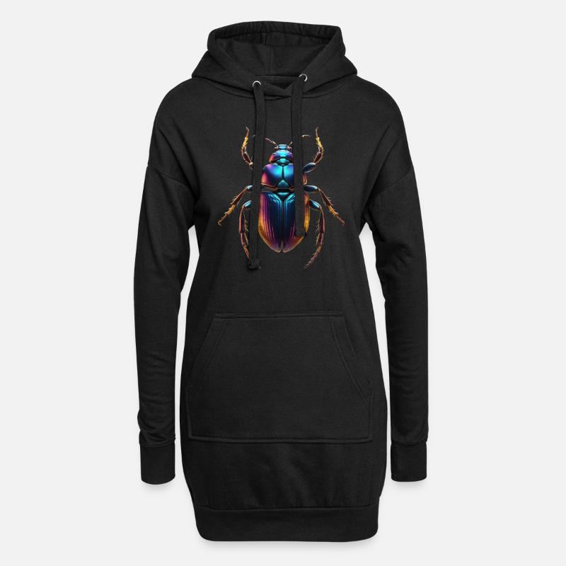 Bug - Hoodie-Kleid - Schwarz