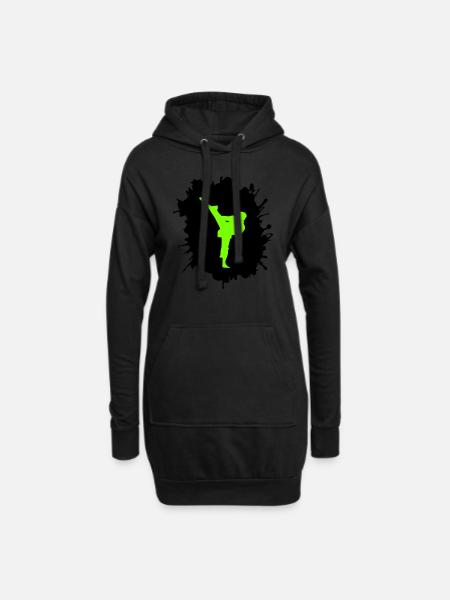 karate klecks - Hoodie-Kleid - Schwarz