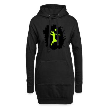 Handball Blobs - Sweat-shirt à capuche long Femme - noir - Devant