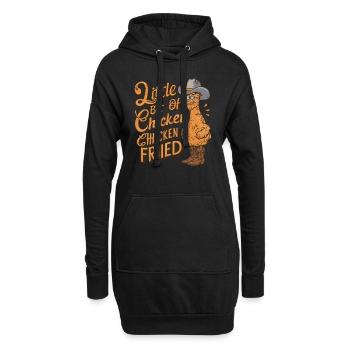 A Little Bit of Chicken Fried - Hoodie-Kleid - Schwarz - Vorne