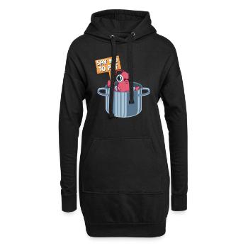 Say No To Pot Shrimp Lover Seafood - Hoodie-Kleid - Schwarz - Vorne