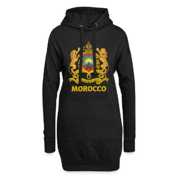 Marokko - Hoodie-Kleid - Schwarz - Vorne