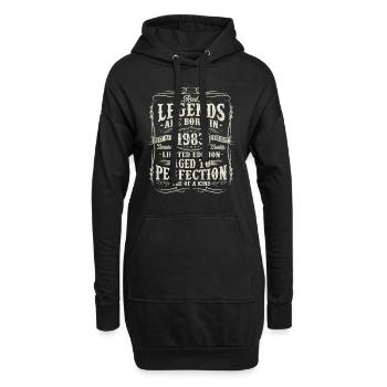 Né en 1983 Cadeau d’anniversaire Legends - Sweat-shirt à capuche long Femme - noir - Devant
