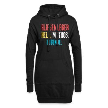 fliesenleger Handwerker - Hoodie-Kleid - Schwarz - Vorne