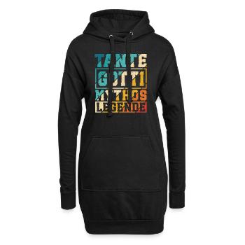 Tante & Gotti - Hoodie-Kleid - Schwarz - Vorne