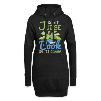 Buch Bücher Bibliothek Literatur Lesen Read Books - Hoodie-Kleid - Schwarz - Vorne