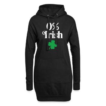 0 % Irlandais - Sweat-shirt à capuche long Femme - noir - Devant