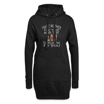 Sarkasmus Ironie Spruch Humor Fun Geschenkidee - Hoodie-Kleid - Schwarz - Vorne