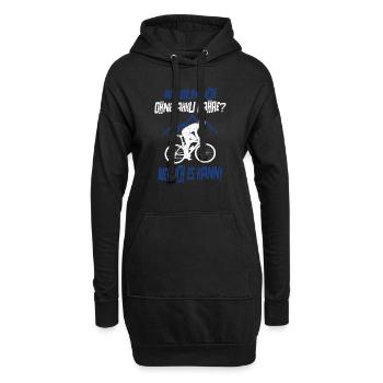Warum Ich Ohne Akku Fahre Weil Ich Es Kann Fahrrad - Hoodie-Kleid - Schwarz - Vorne