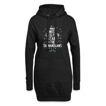 Noël disant drôle spirituel humour Noël - Sweat-shirt à capuche long Femme - noir - Devant