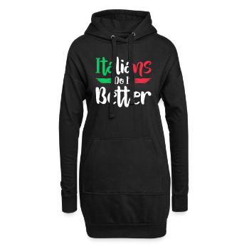 Italiener Italien Lustiger Spruch Geschenkidee - Hoodie-Kleid - Schwarz - Vorne