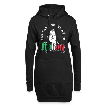 Italiener Italien Lustiger Spruch Geschenkidee - Hoodie-Kleid - Schwarz - Vorne