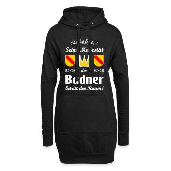 Der badische König - Hoodie-Kleid - Schwarz - Vorne