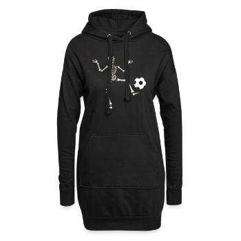 Skeleton Football - Sweat-shirt à capuche long Femme - noir - Devant