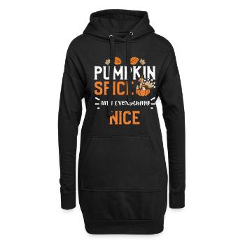 Épices à la citrouille et tout est agréable - Sweat-shirt à capuche long Femme - noir - Devant