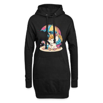 Arc-en-ciel d’été - Un jeu de couleurs - Sweat-shirt à capuche long Femme - noir - Devant