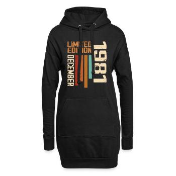Dezember 1981 - 1981 Dezember - Hoodie-Kleid - Schwarz - Vorne