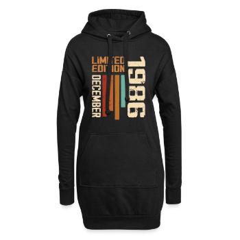 Dezember 1986 - 1986 Dezember - Hoodie-Kleid - Schwarz - Vorne