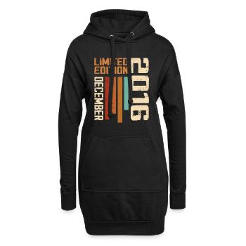 Dezember 2016 - 2016 Dezember - Hoodie-Kleid - Schwarz - Vorne