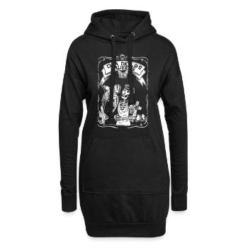 Dia del los muertos - Hoodie-Kleid - Schwarz - Vorne
