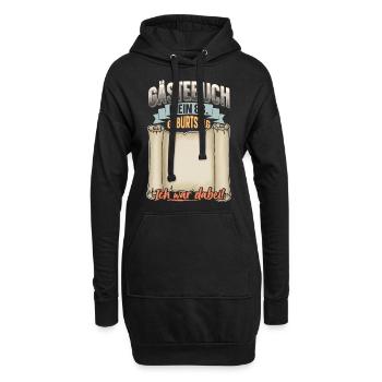 88. Geburtstag Gästebuch - Hoodie-Kleid - Schwarz - Vorne