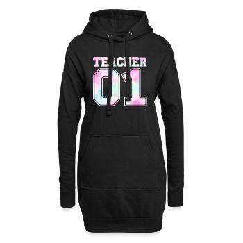 Teacher 01 - Hoodie-Kleid - Schwarz - Vorne