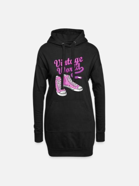 Pink vintage sneakers - Hoodie Dress - black