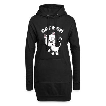 Cat Mom - Katze - Katzen - Kätzchen - Kater - Tier - Hoodie-Kleid - Schwarz - Vorne