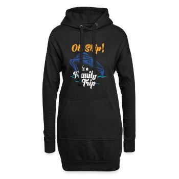 croisière Temps Oh Navire C’est un cadeau de navire de voyage en famille - Sweat-shirt à capuche long Femme - noir - Devant