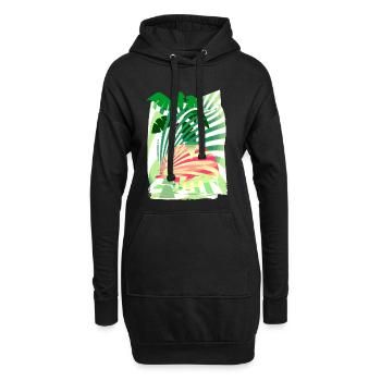 Palm Sun Vacances d’été - Sweat-shirt à capuche long Femme - noir - Devant