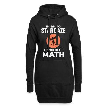 Amateur d’astronomie Math Design - Sweat-shirt à capuche long Femme - noir - Devant