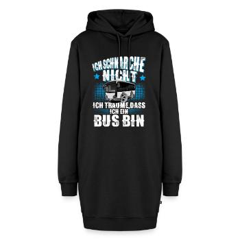 Busfahrer - Hoodie-Kleid - Schwarz - Vorne