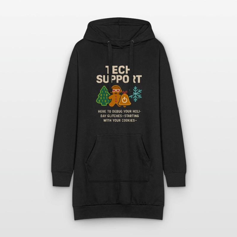 Admin Weihnachtsgeschenk IT Support Debugging Hoodie-Kleid