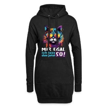 Mir egal! Ich lass das jetzt so!  - Hoodie-Kleid - Schwarz - Vorne