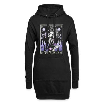 Das Mystische Tarot der Meerjungfrau - Hoodie-Kleid - Schwarz - Vorne