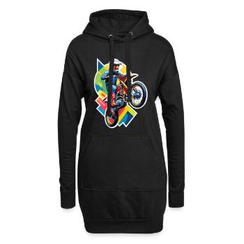 Motocross-Motorrad-Cross-Trial-Enduro-Freestyle - Hoodie-Kleid - Schwarz - Vorne