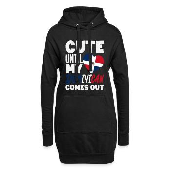 Drapeau de la République dominicaine Dom Rep Pride - Sweat-shirt à capuche long Femme - noir - Devant