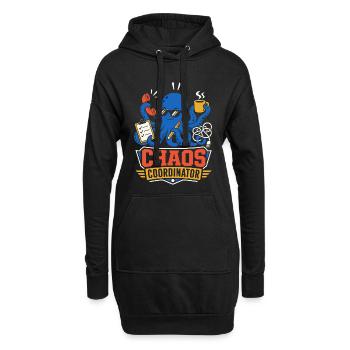 Coordinateur du Chaos Octopus - Sweat-shirt à capuche long Femme - noir - Devant