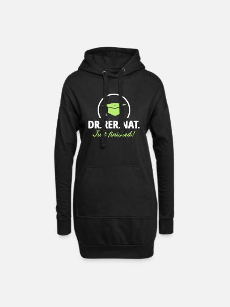 Doktor - Hoodie-Kleid - Schwarz